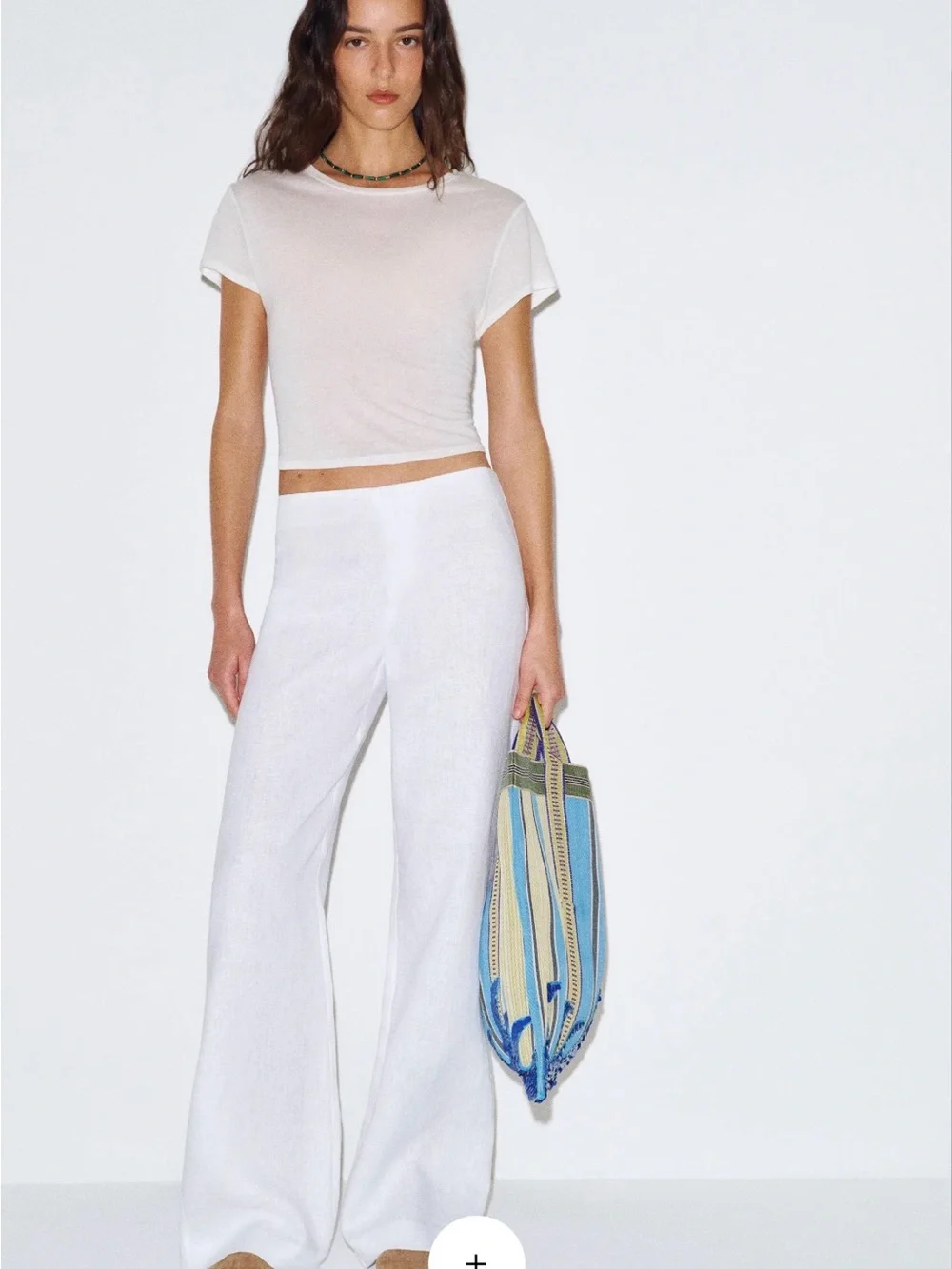 Reformation Vida Linen Low Rise Pant